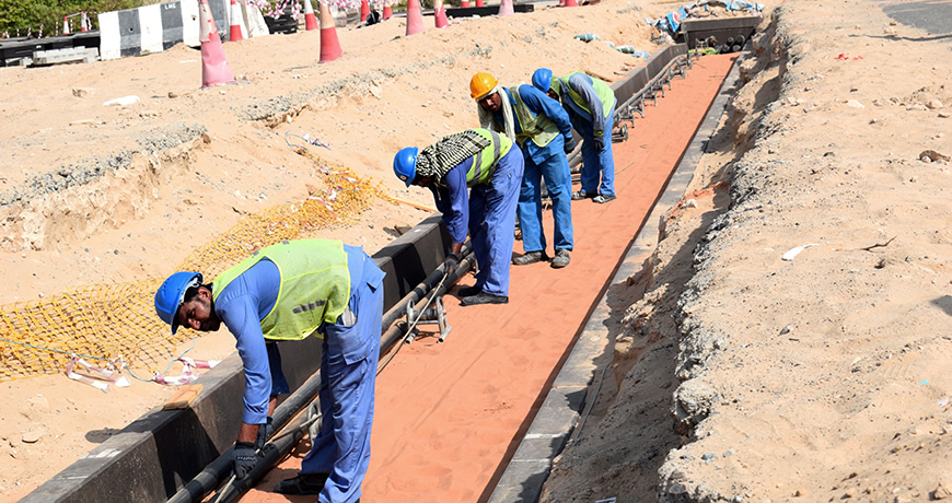 Centaur fiber optic cable installation UAE