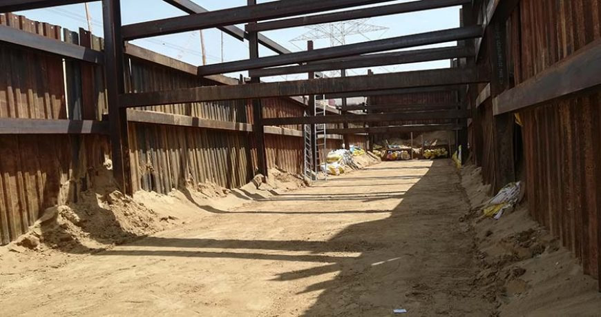 Centaur trench shoring excavation UAE