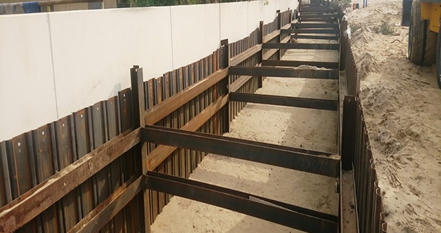 Centaur trench shoring excavation UAE